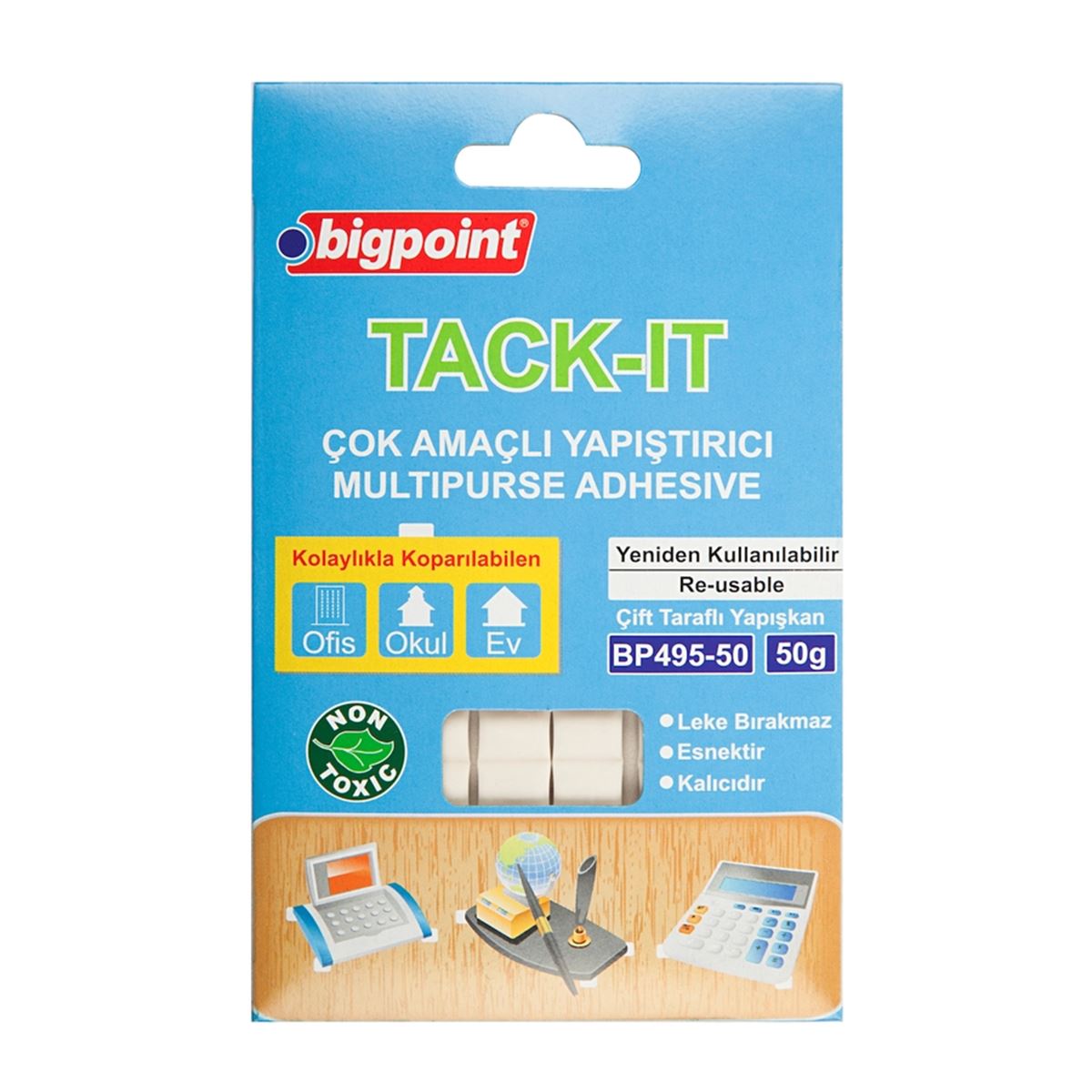 BİGPOİNT TACK-IT BP495-50 BEYAZ 50 GR. 25 Lİ 1