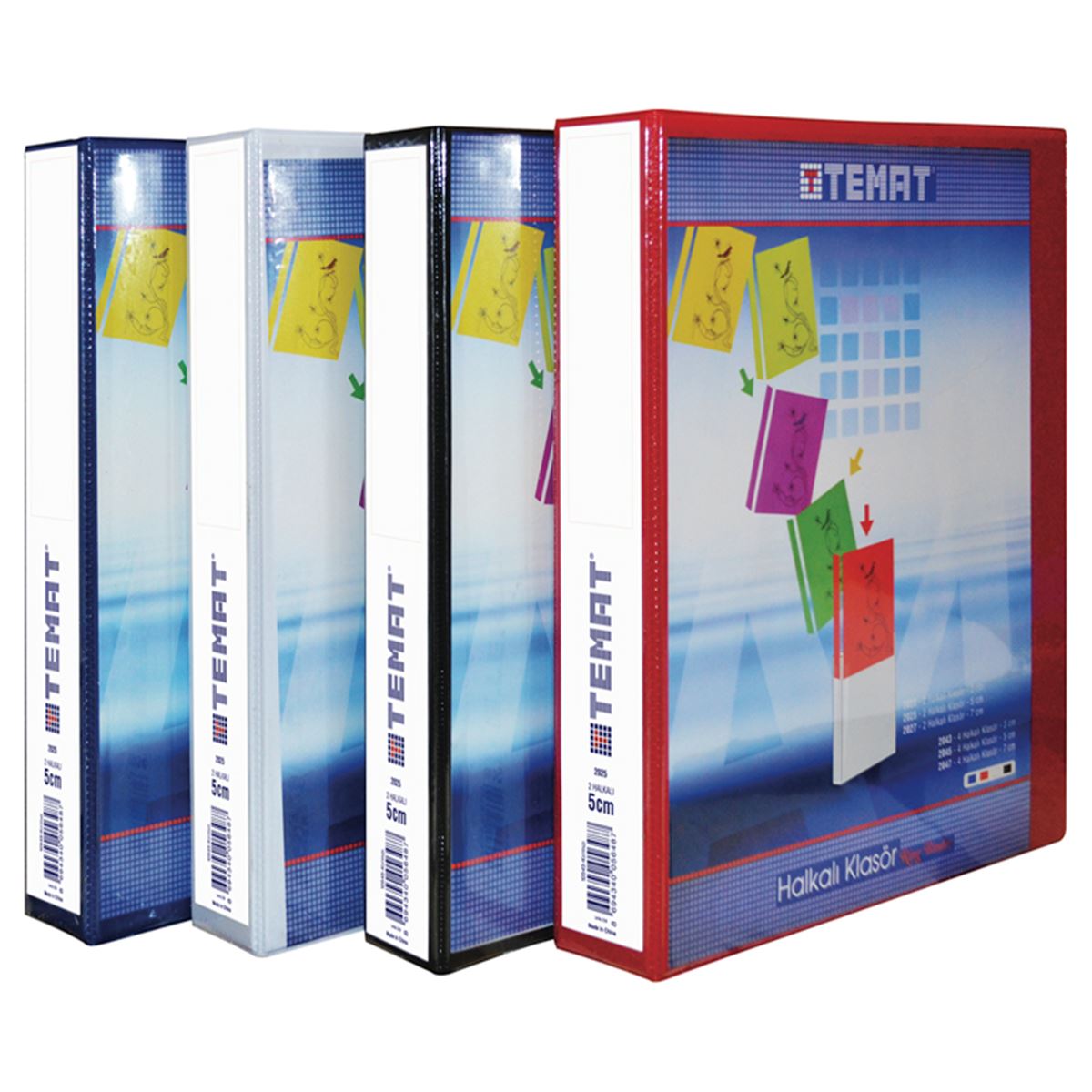 TEMAT D KLASÖR 2 HALKALI 5 CM BEYAZ 2025-11600 1