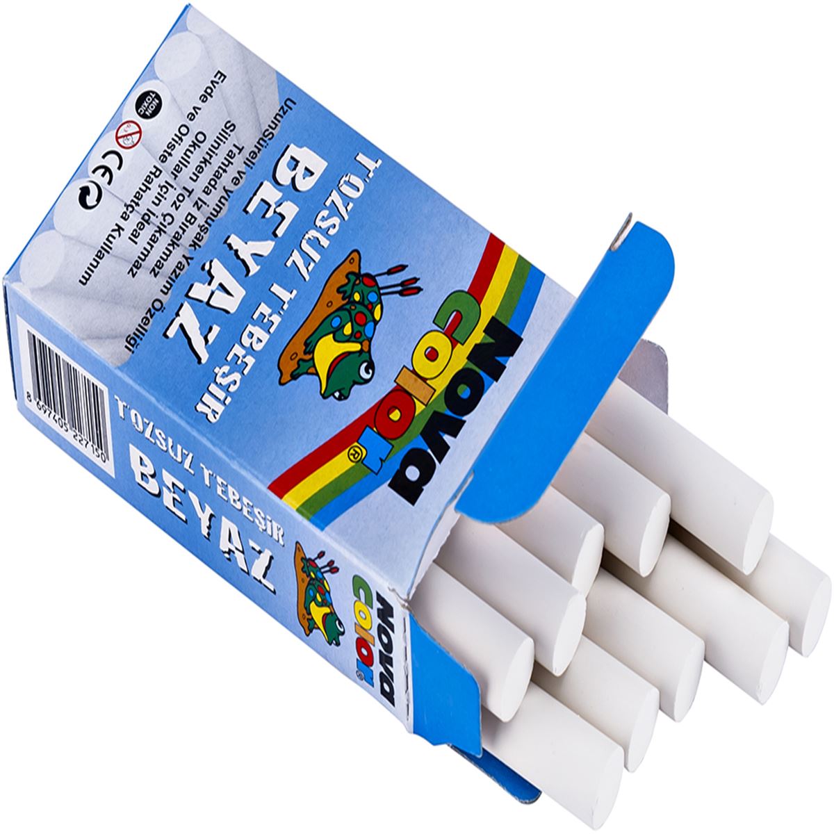 NOVA COLOR TEBEŞİR BEYAZ 10 LU 10 PK NC-4110 1