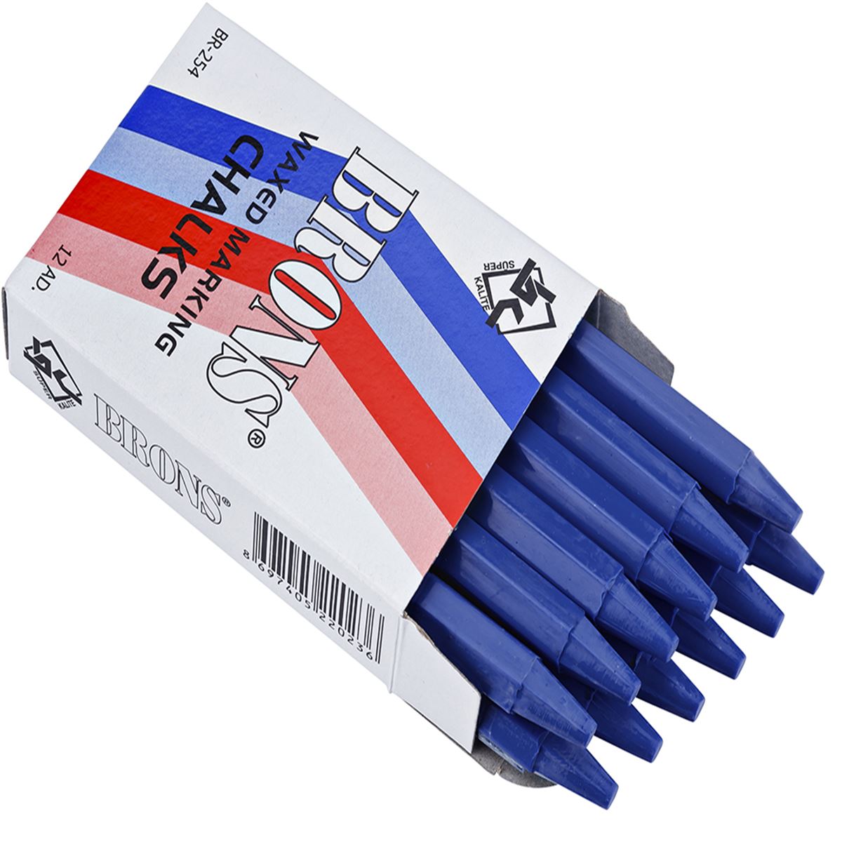 BRONS YAĞLI TEBEŞİR MAVİ 12 Lİ BR-254 1