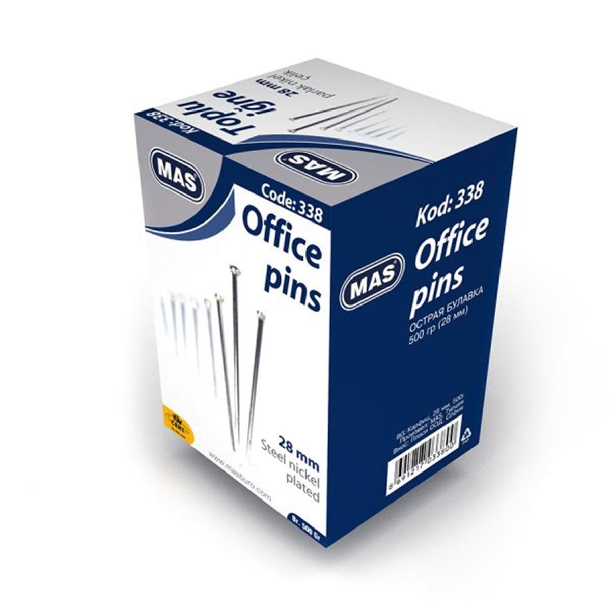 MAS TOPLU İĞNE 28 MM 500 GR 338 1