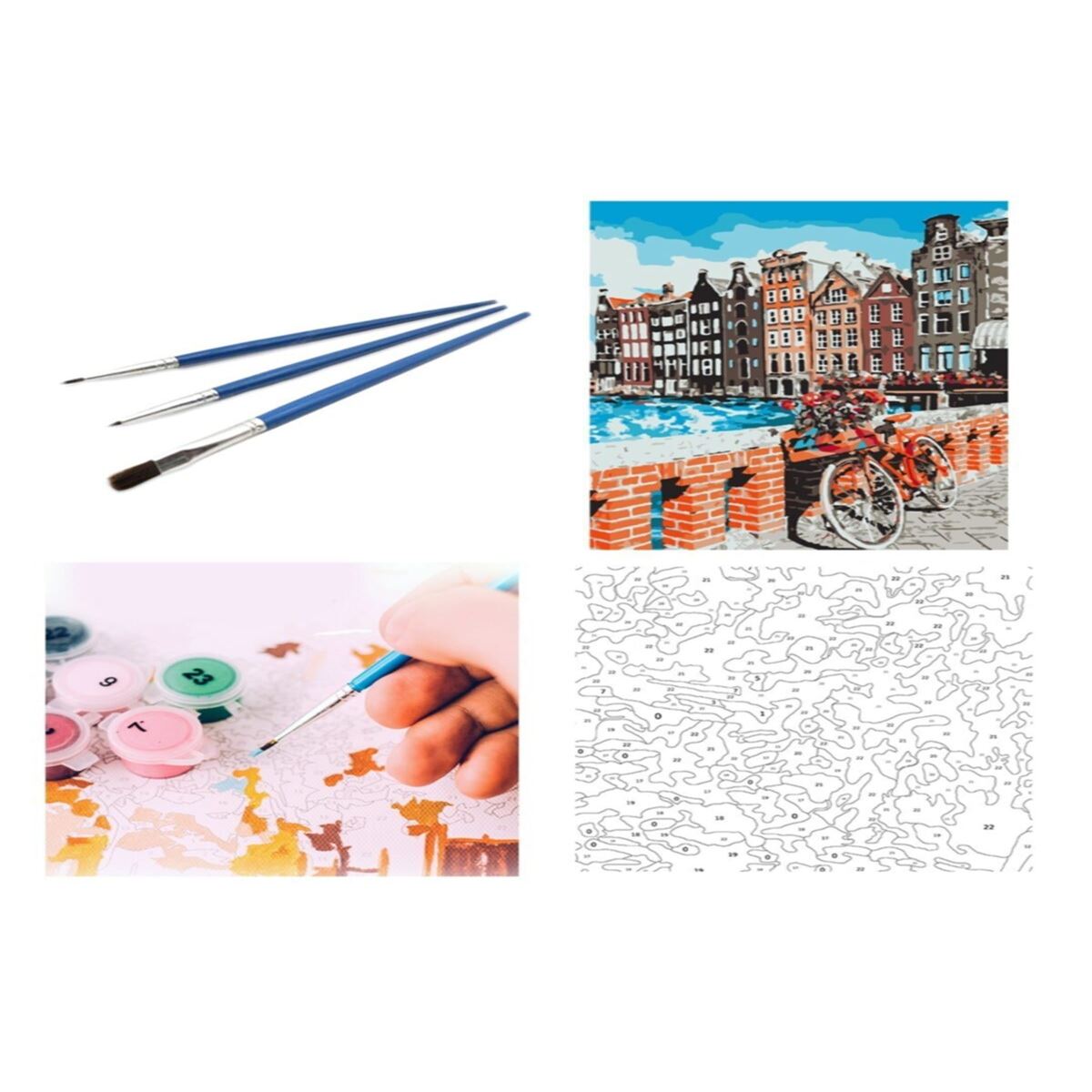 MAGİC ART  TUVAL SAYILARLA BOYAMA SETİ 40x50 280 GR S4050 1