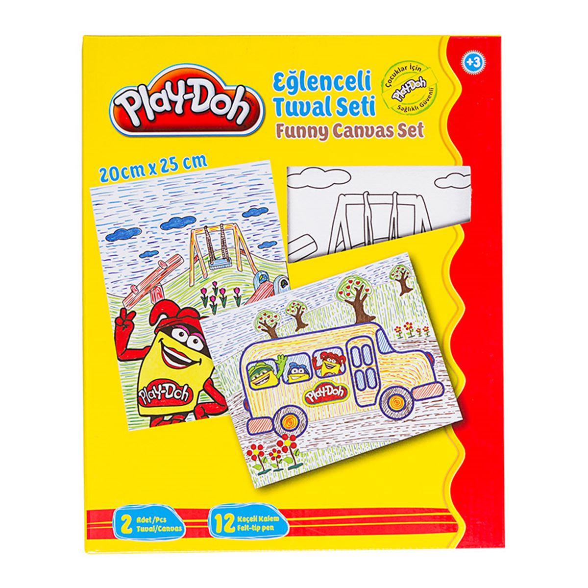 PLAYDOH TUVAL SETİ 20x25 EĞLENCELİ İKİLİ YB006 1