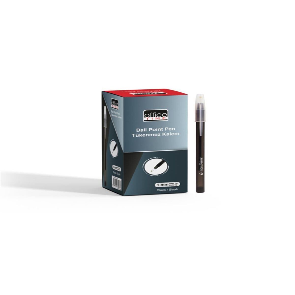 GLOBOX TÜKENMEZ KALEM SİYAH 50 Lİ OFFİCE 3023 1
