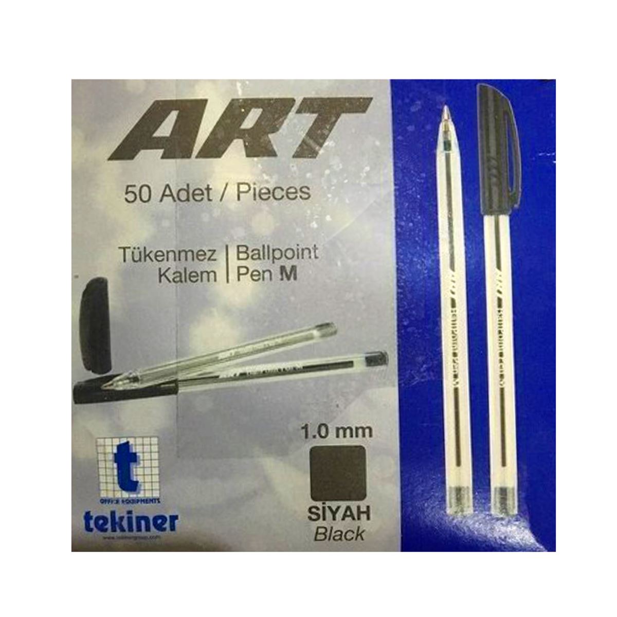 ART TÜKENMEZ KALEM 07 SİYAH 50 Lİ 1