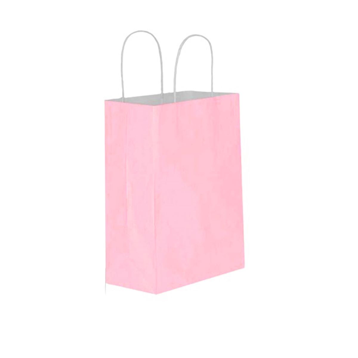 UZAY HEDİYE ÇANTASI KARTON KRAFT AÇIK PEMBE 18x24 25 Lİ 1