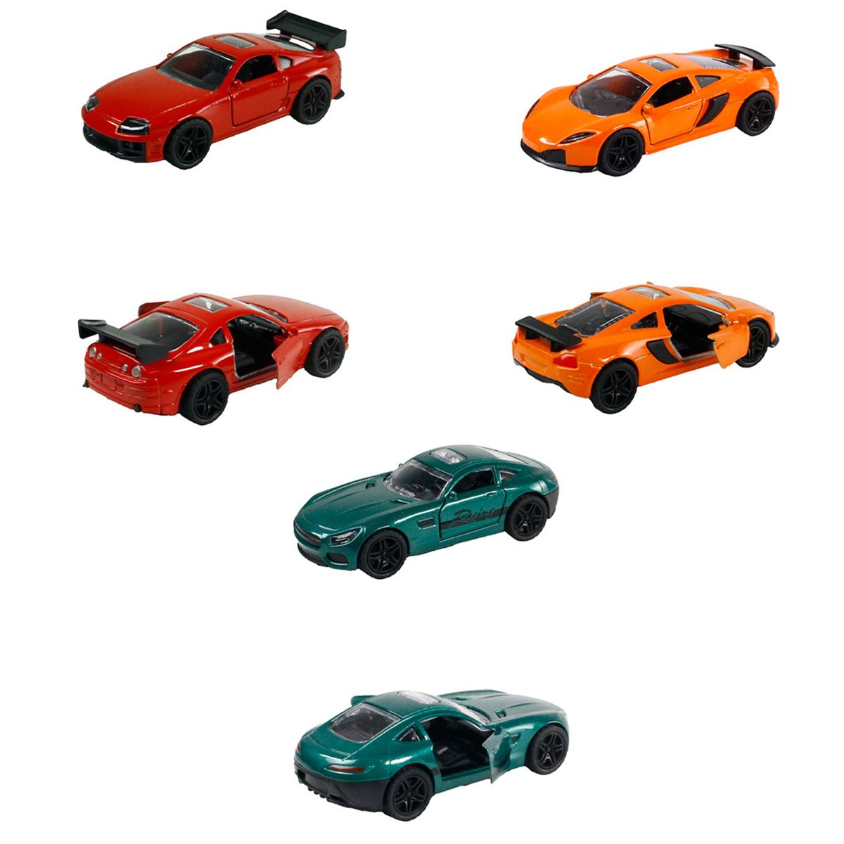 VARDEM ÇEK BIRAK SPOR ARABA SR-3601/3606 METAL AÇILIR KAPI 4 MODEL PARLAK RENKLİ 1:36 12 Lİ 3+ 1