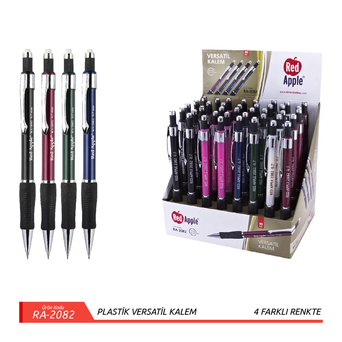RED APPLE VERSATİL 2082 LÜKS PLASTİK 07 MM. 40 LI 1