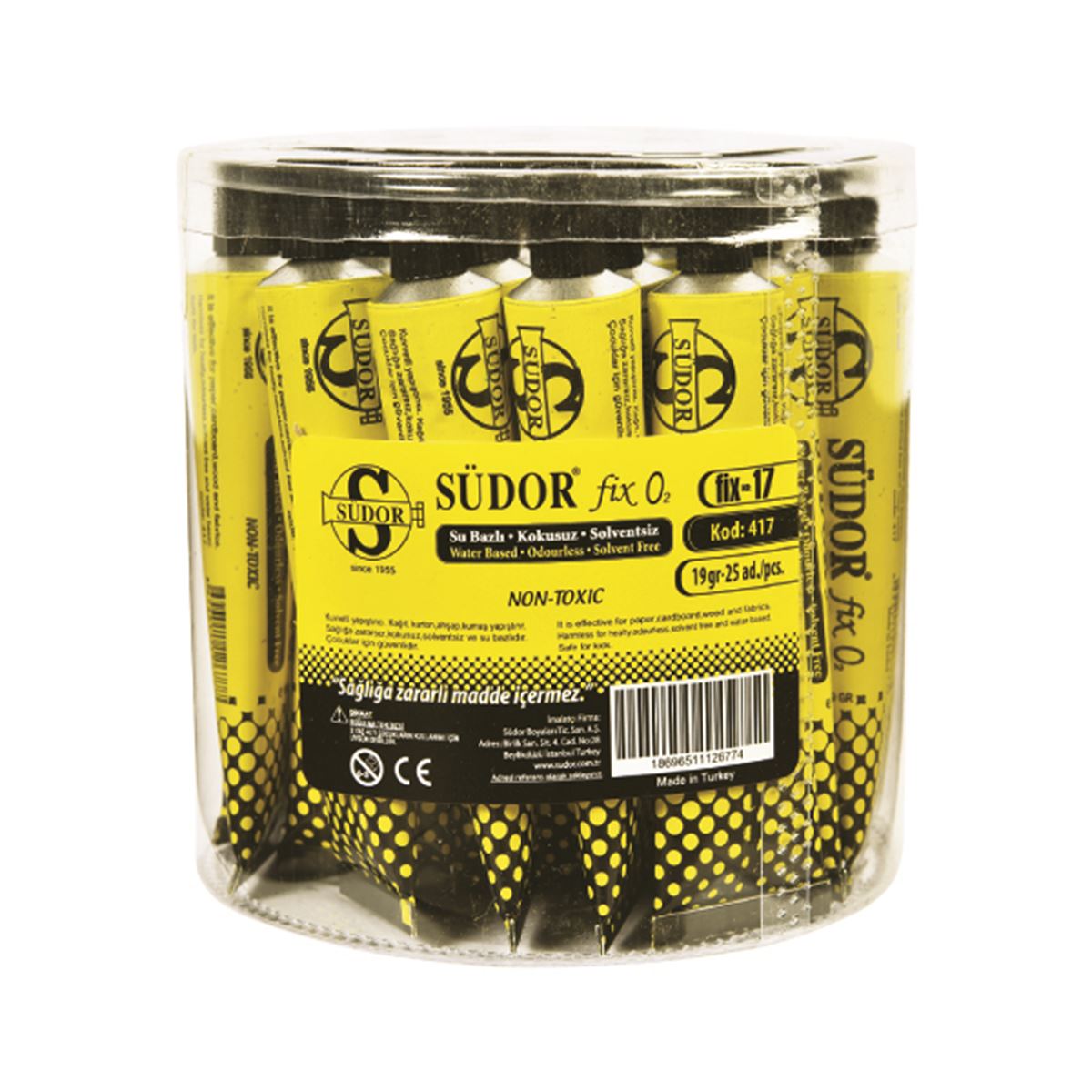 SÜDOR SIVI YAPIŞTIRICI FİX 19 GR NO:7-17 SOLVENTSİZ 25 Lİ SD417 1