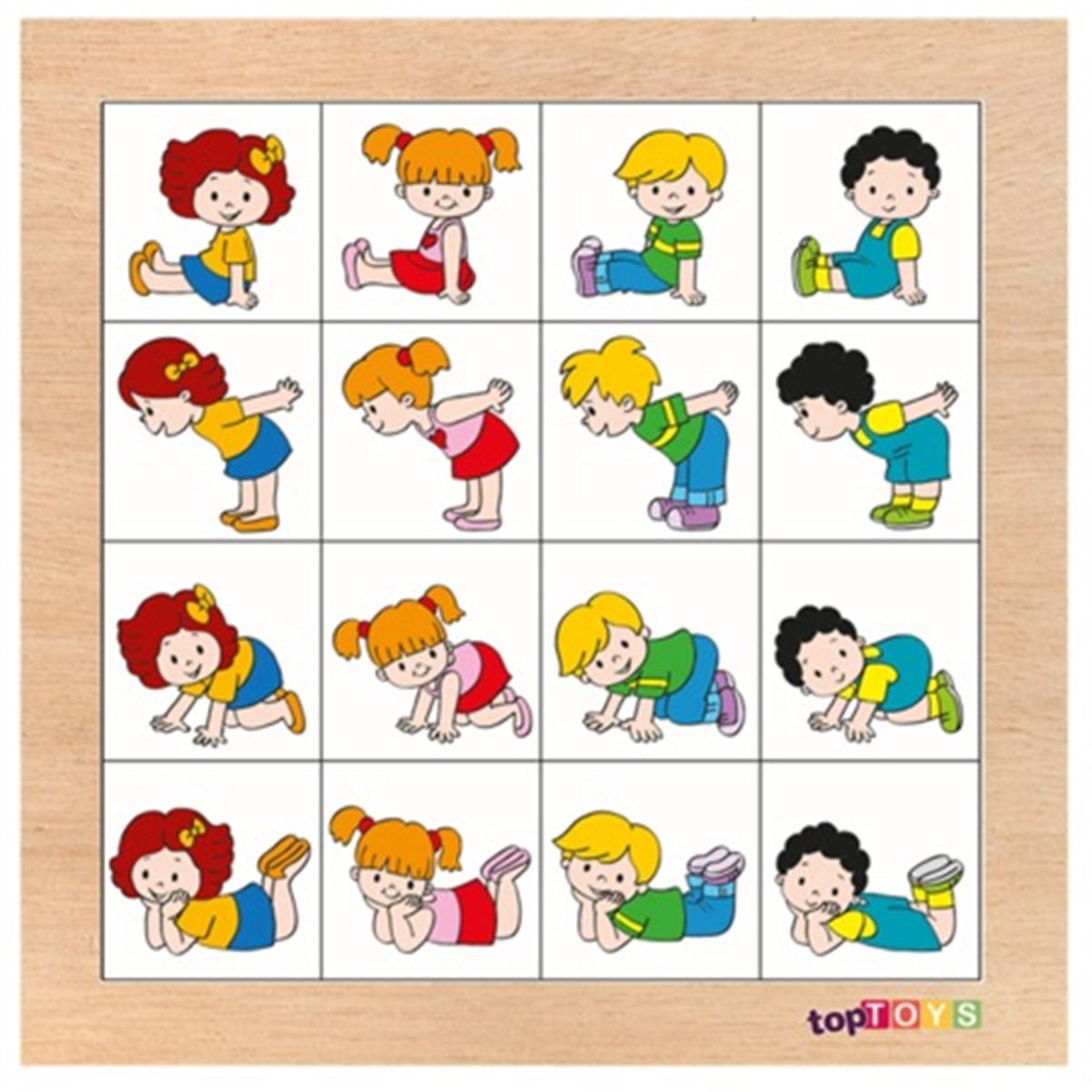 CHİVA AHŞAP PUZZLE CS-7011 AYNI DURUŞLARI EŞLEŞTİRELİM 1