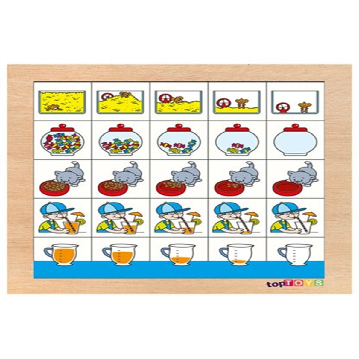 CHİVA AHŞAP PUZZLE CS-7016 ARTAN AZALAN EŞLEŞTİR 1