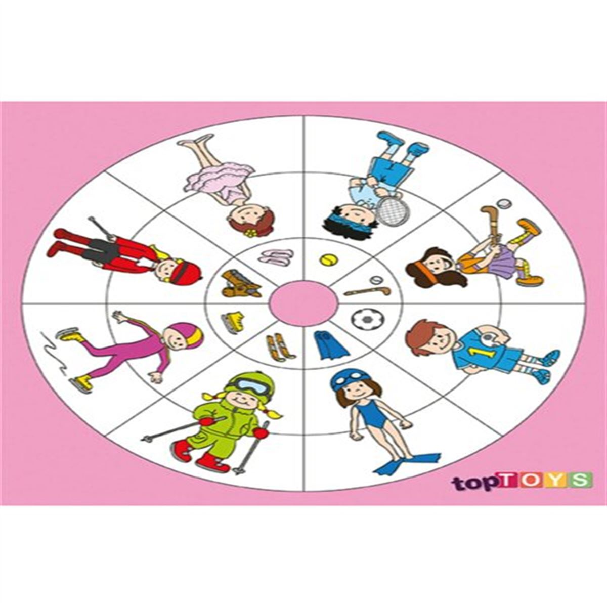 CHİVA AHŞAP PUZZLE CS-7025 DAİRESEL TEMALAR SPOR 1