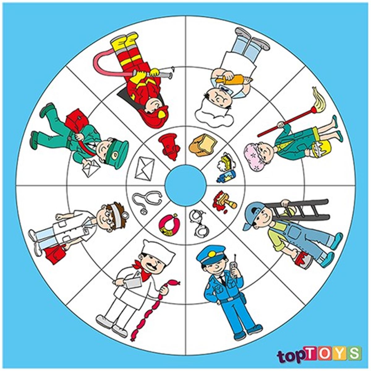 CHİVA AHŞAP PUZZLE CS-7026 DAİRESEL TEMALAR MESLEKLER 1