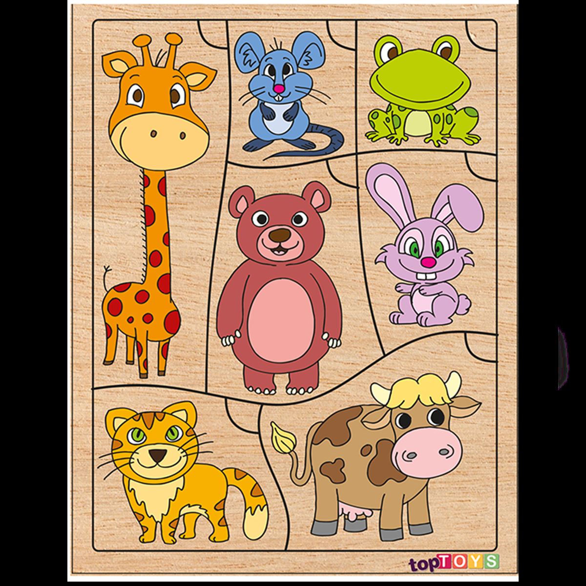 CHİVA AHŞAP PUZZLE CS-7037 BİL BAKALIM KİM NE YER 1