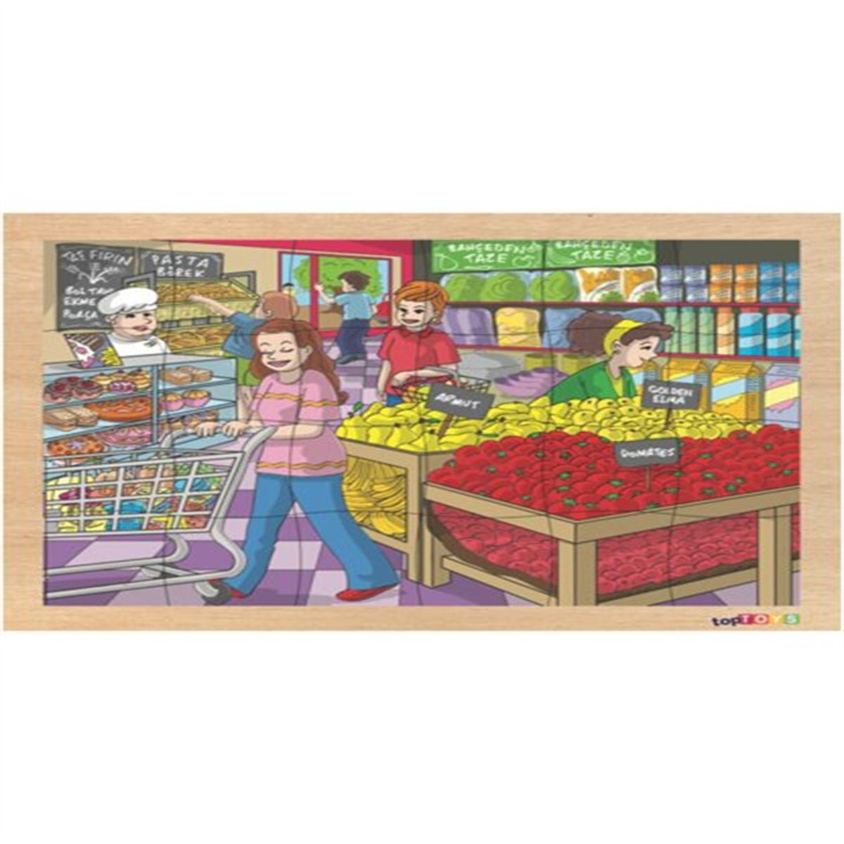 CHİVA AHŞAP PUZZLE CS-7047 ALIŞVERİŞ 24 PARÇA 1