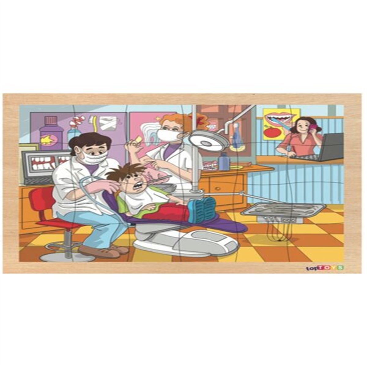 CHİVA AHŞAP PUZZLE CS-7049 DİŞÇİ 24 PARÇA 1