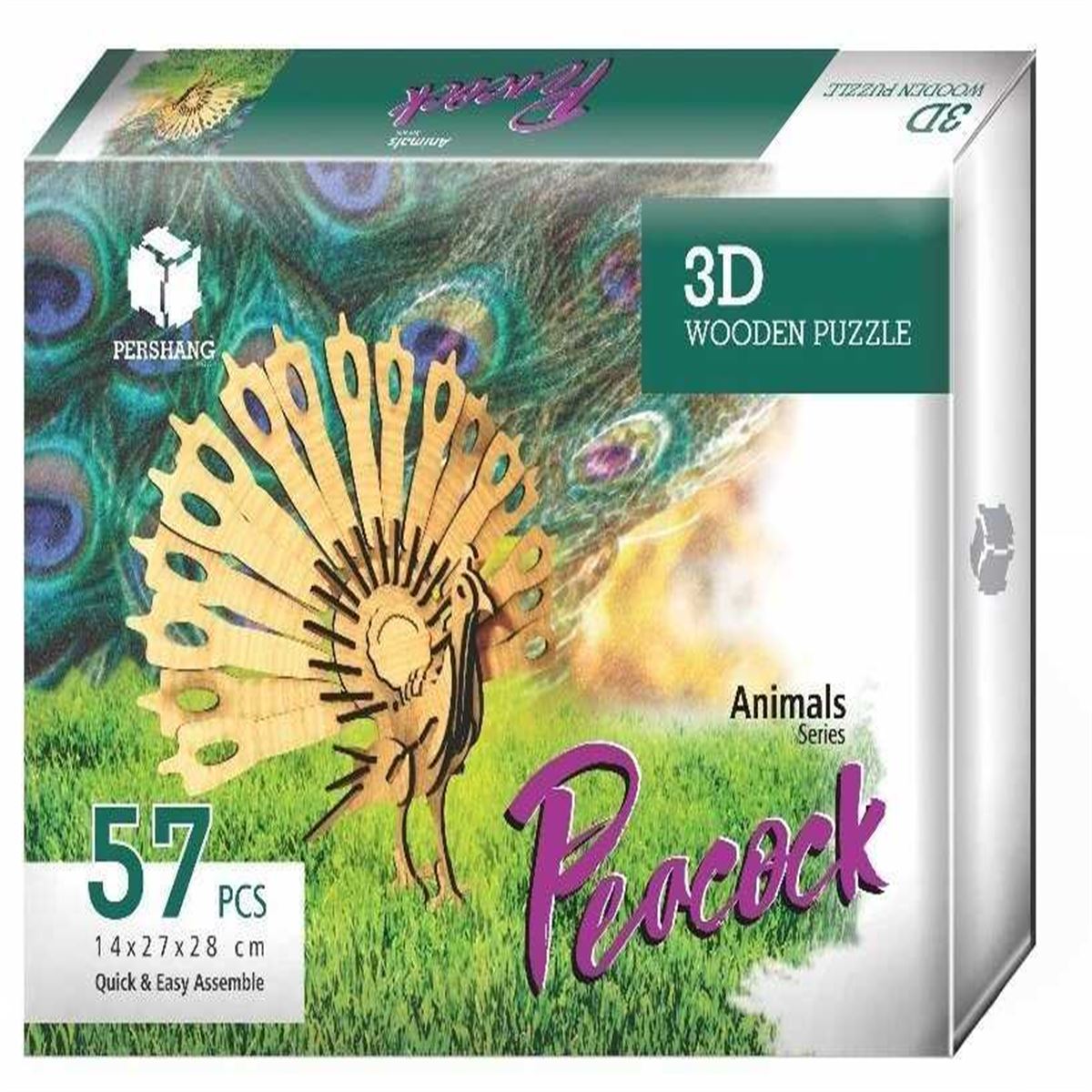 PERSHANG YAPBOZ AHŞAP 3D TAVUSKUŞU (PEACOCK) 1