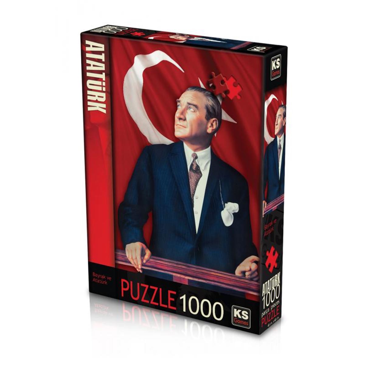 KS PUZZLE 11207 ATATÜRK VE TÜRK BAYRAĞI 1000 PARÇA 1