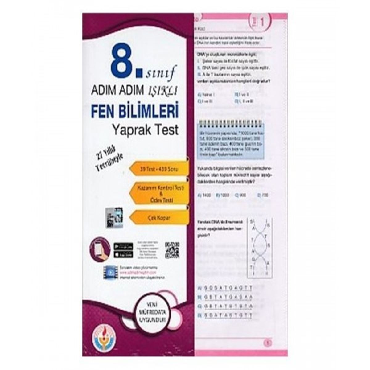 IŞIKLI YAPRAK TEST FEN BİLİMLERİ 8.SINIF (2018-2019) 1