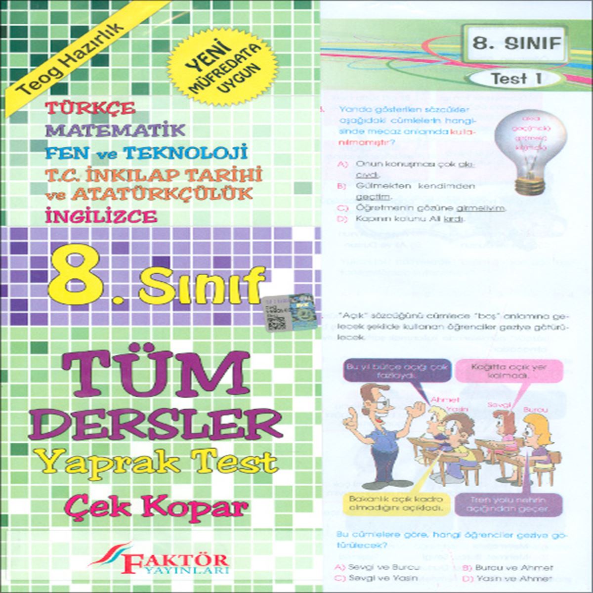 FAKTÖR YAPRAK TEST TÜM DERSLER 8.SINIF 2019 1