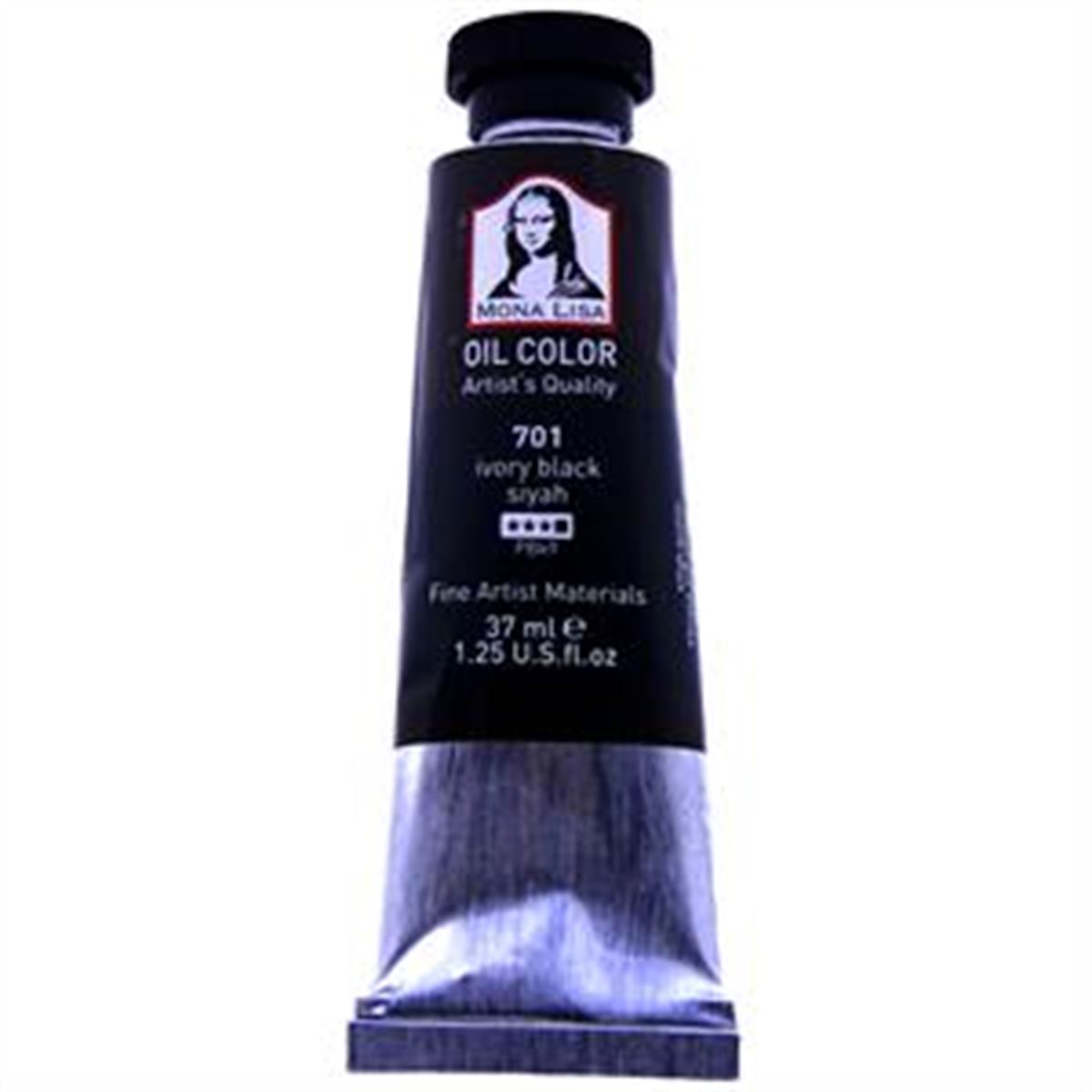 MONALİSA YAĞLI BOYA TÜP 37 ML SİYAH 3 LÜ MO037-701 1