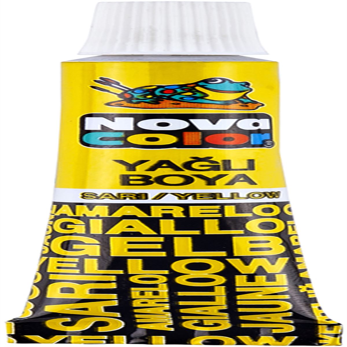 NOVA COLOR YAĞLI BOYA NC-127 SARI TÜP 12 Lİ 1
