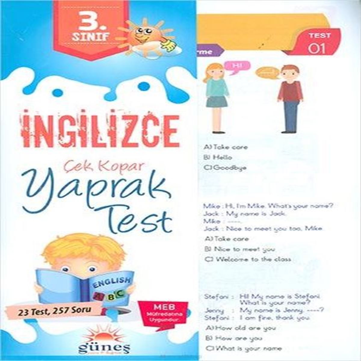 GÜNES YAPRAK TEST İNGİLİZCE 3. SINIF 2019 1