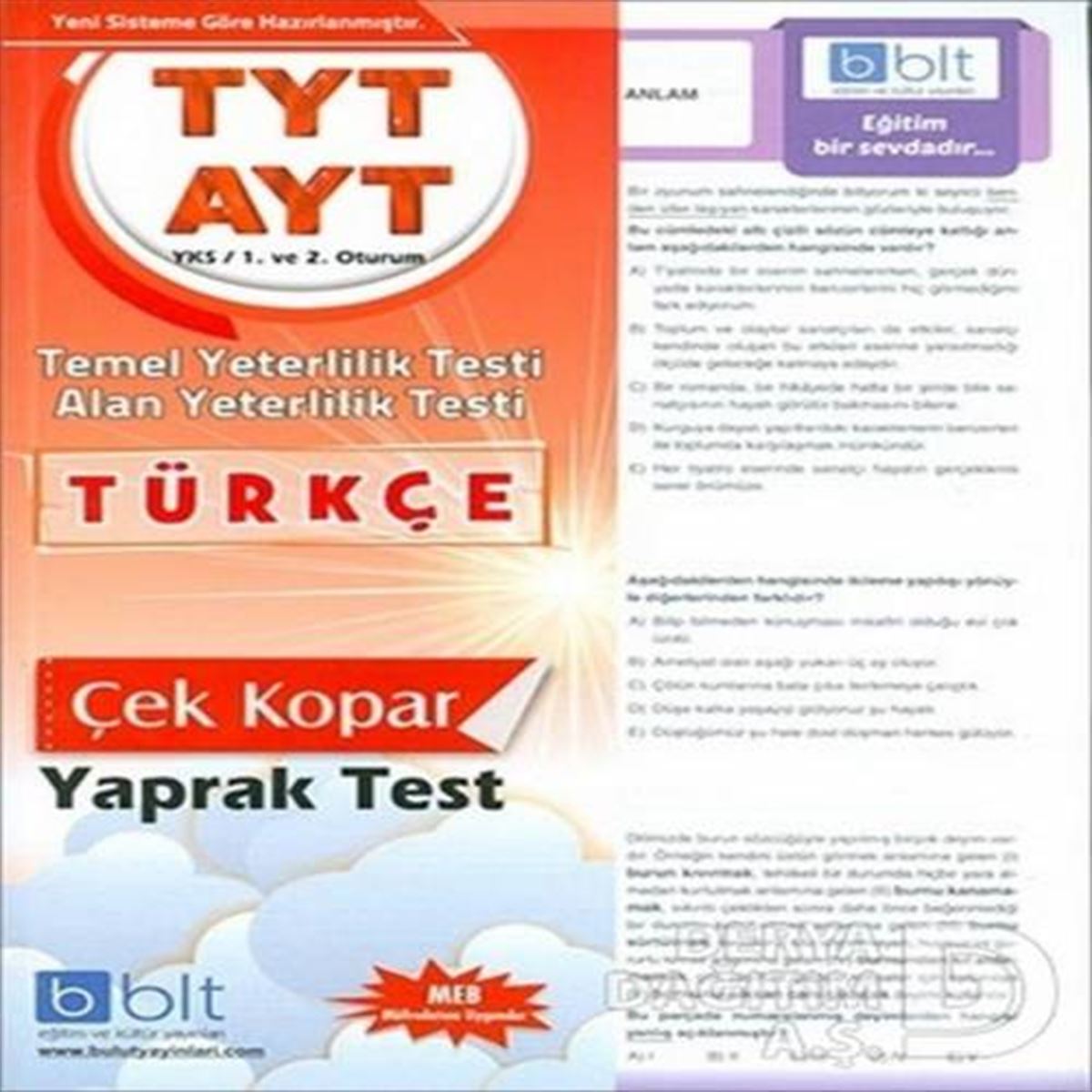 BULUT YAPRAK TEST TÜRKÇE TYT AYT (2018-2019) 1