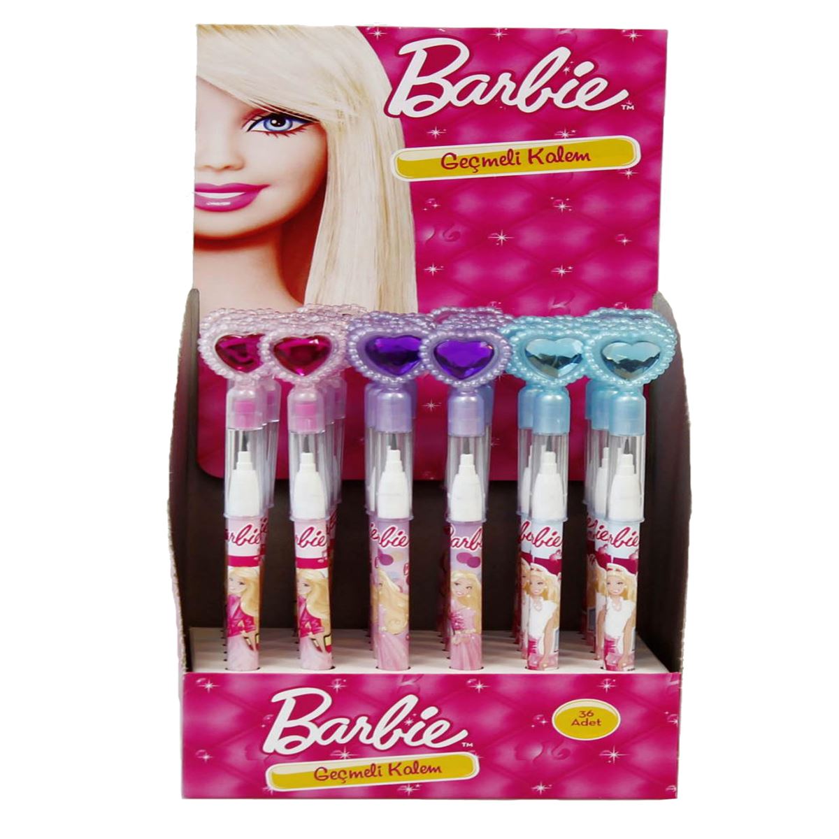 DOLPHİN BARBİE B-0916 YUMURTLAYAN KALEM KALP BAŞLIKLI 36 LI 1