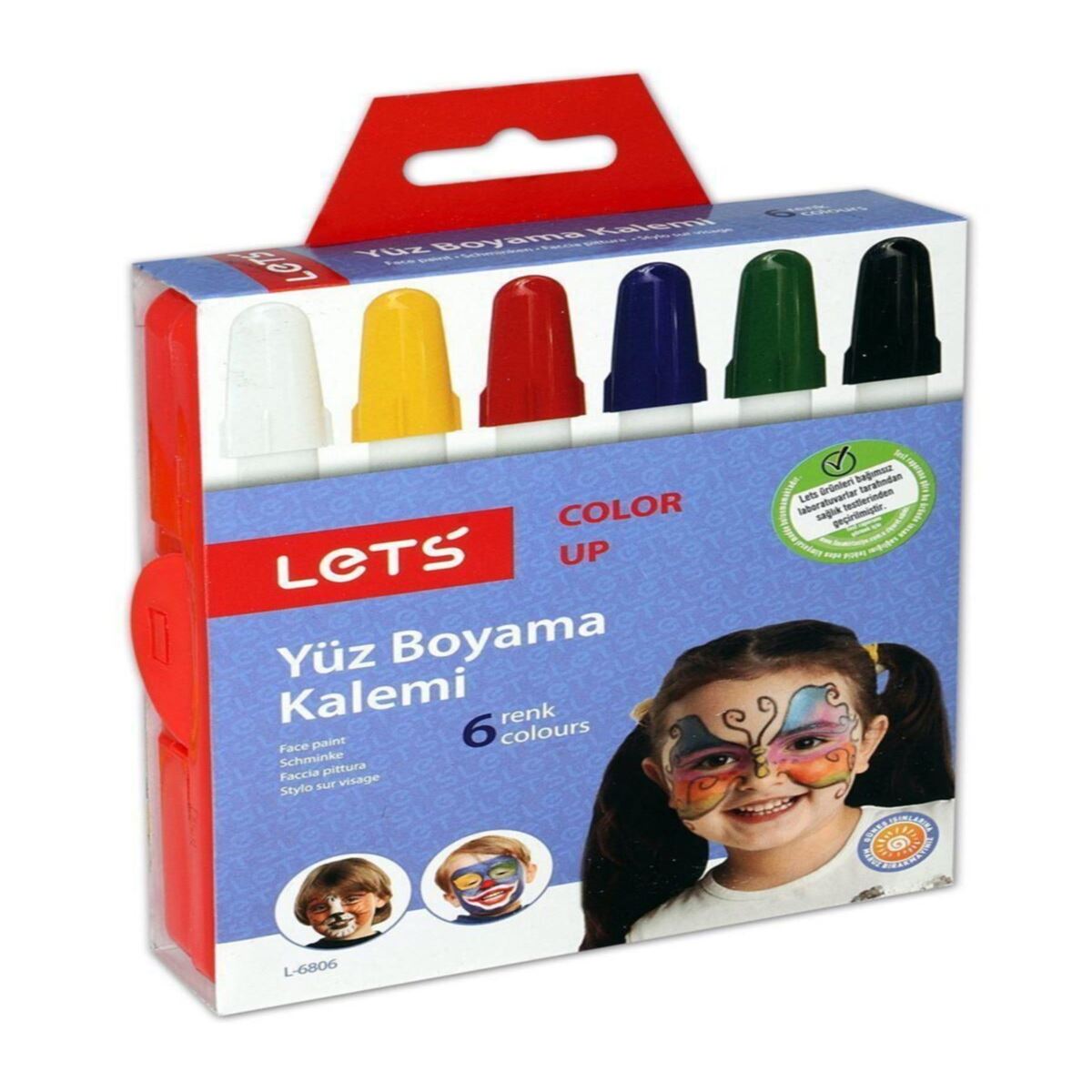 LETS YÜZ BOYASI L-6812 KALEM TİPİ 12 RENK 1