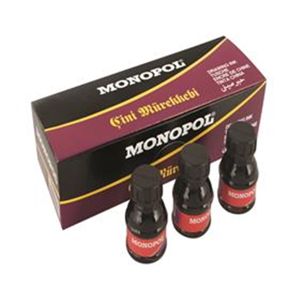MONOPOL ÇİNİ MÜREKKEBİ KIRMIZI 12 Lİ 1104 1