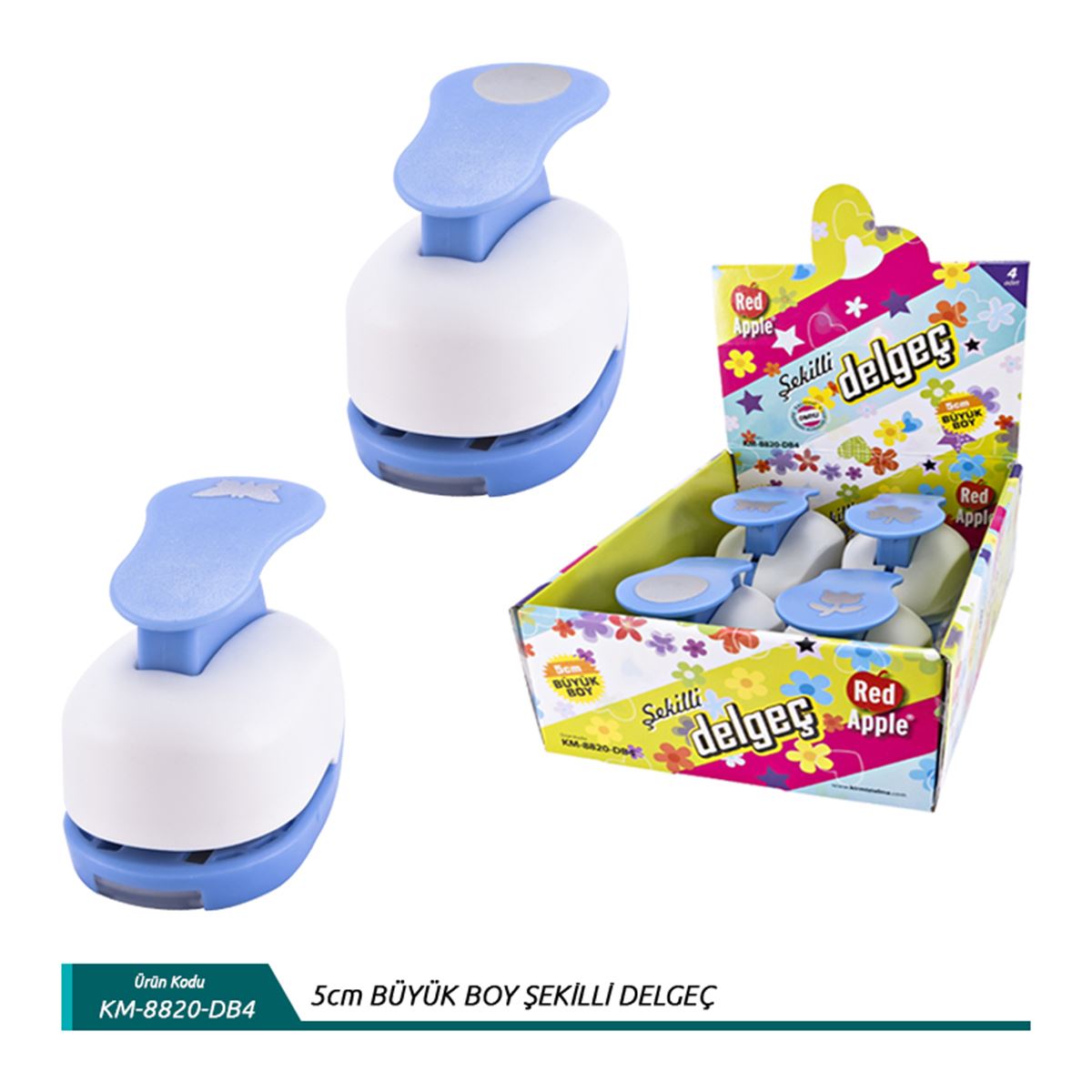 RED APPLE ŞEKİLLİ DELGEÇ MEGA 5 CM KM8820 1