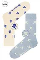 JOHN FRANK FUN LONG SOCKS SKY BLUE - 1