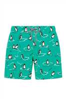 JOHN FRANK KIDS ALL OVER PRINTED SWIM SHORT ANTRASİT-BORDO - 1