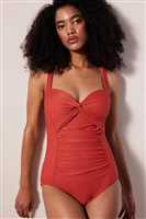 Basic Shirred Korseli Mayo KIRMIZI - 1