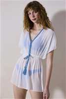 Braided Beyaz Kaftan BEYAZ - 1