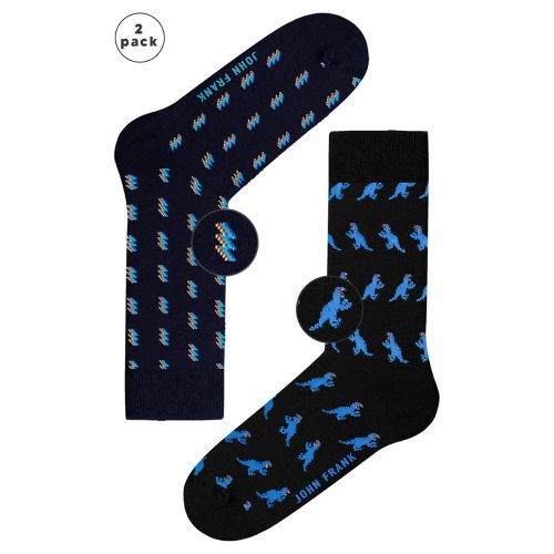 JOHN FRANK 2 PACK LONG SOCKS MULTICOLOR - 1