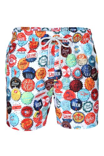 JOHN FRANK ALL OVER PRINTED SWIMSHORTS MULTICOLOR - 1