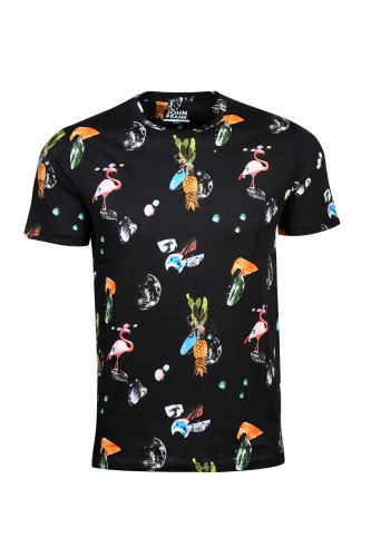 JOHN FRANK DIGITAL WORLD T-SHIRT MULTICOLOR - 1