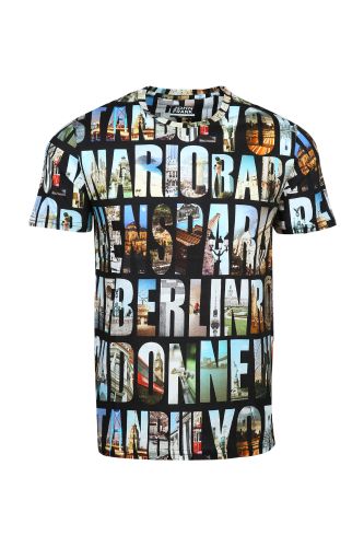 JOHN FRANK DIGITAL WORLD T-SHIRT MULTICOLOR - 1