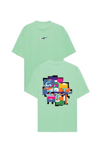 JOHN FRANK OVERSIZE T-SHIRT MİNT - 1