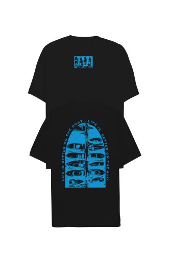 JOHN FRANK OVERSIZE T-SHIRT SİYAH - 1