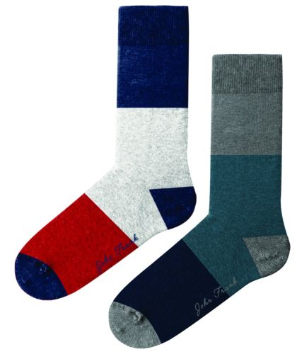 JOHN FRANK WOMEN 2 PACK LONG SOCKS MULTICOLOR - 1