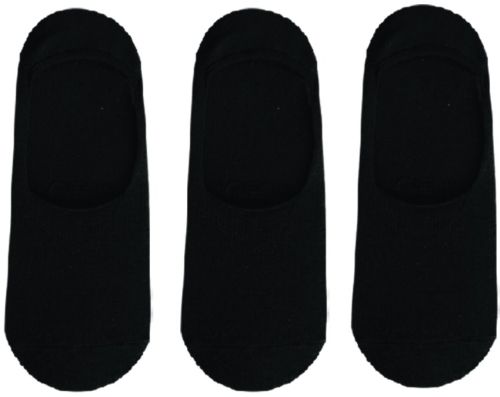 JOHN FRANK WOMEN  3 PACK NO SHOW SOCKS BLACK - 6