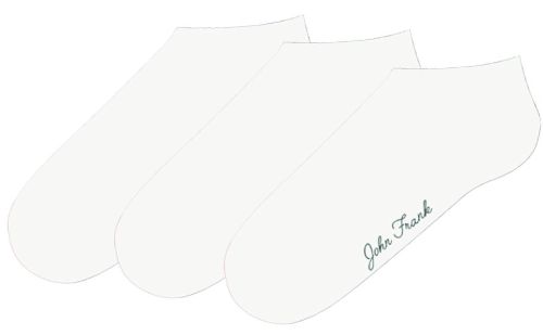JOHN FRANK WOMEN 3 PACK SHORT SOCKS WHITE - 1
