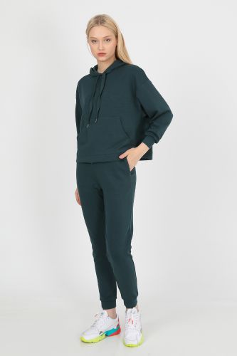 JOHN FRANK WOMAN SPORTS&LOUNGEWEAR COMFY SWEATSHIRT PETROL - 2