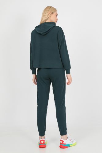 JOHN FRANK WOMAN SPORTS&LOUNGEWEAR COMFY SWEATSHIRT PETROL - 3