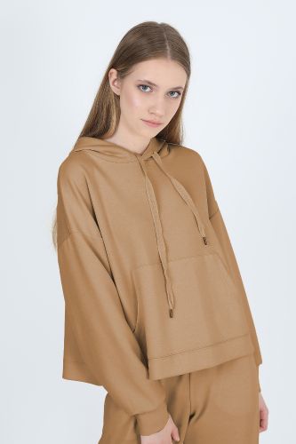 JOHN FRANK WOMAN SPORTS&LOUNGEWEAR COMFY SWEATSHIRT BEJ - 6