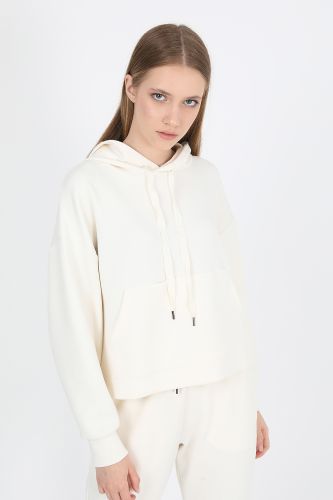 JOHN FRANK WOMAN SPORTS&LOUNGEWEAR COMFY SWEATSHIRT EKRU - 26