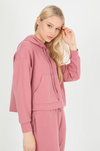 JOHN FRANK WOMAN SPORTS&LOUNGEWEAR COMFY SWEATSHIRT BEBE PEMBE - 37
